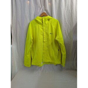 Grundens men's size Large high visibility rain jacket neon yellow fishing gear